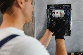 Técnica reparando dispositivos electrónicos